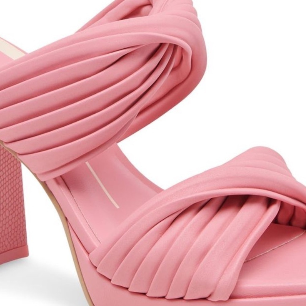 Dolce Vita Altin Platform Slide Sandal Pink Stella New No Box - Picture 2 of 12